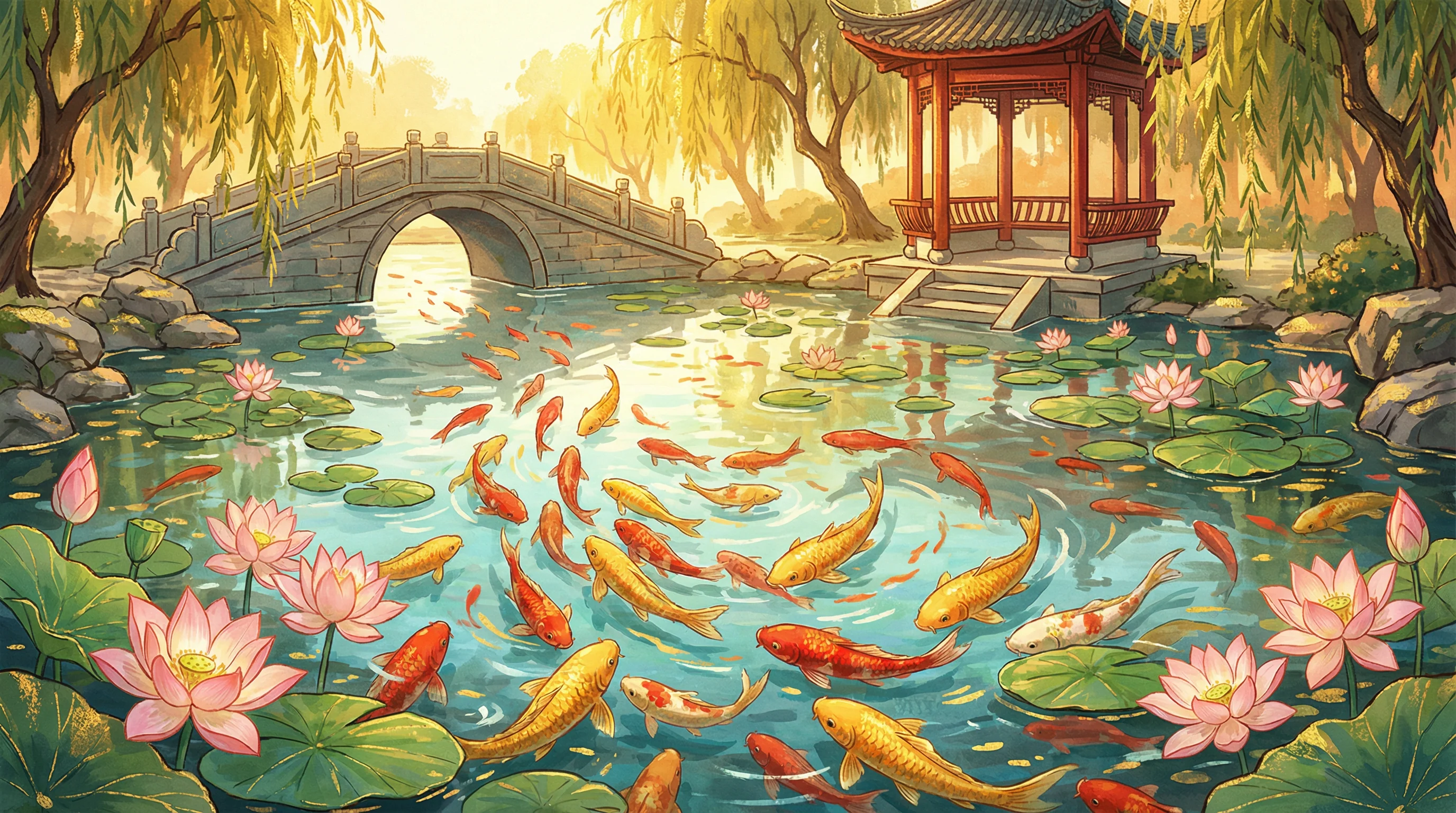 锦鲤游动动画 - 东方福运祈愿堂 - 飞艇计划